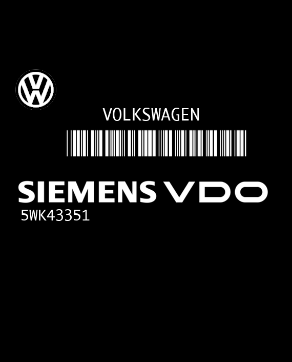 SIEMENS 5WK43351 VOLKSWAGEN CADDY 6Q0909605AH VW52 04 H023 S2400