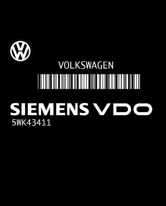 SIEMENS 5WK43411 VOLKSWAGEN GOLF V 1K0909605A VW8 04 H022 S0500 EEPROM 95160