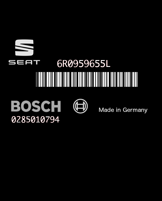 BOSCH 0285010794 SEAT IBIZA 6R0959655L HW H10 SW 0020 EEPROM 95320