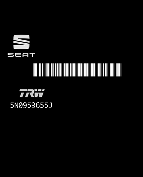 TRW 391240 SEAT LEON 5N0959655J VW10 21 H14 S1916 EEPROM 95640