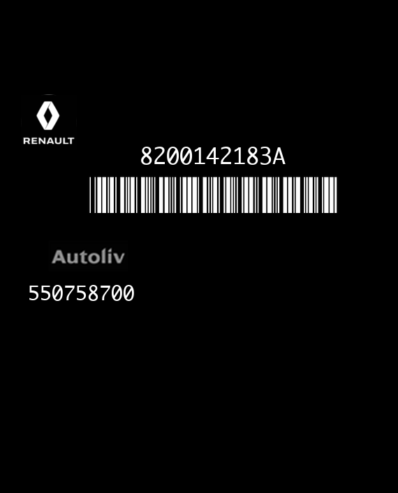 AUTOLIV 550758700 RENAULT LAGUNA II 8200142183A AF EEPROM 95080
