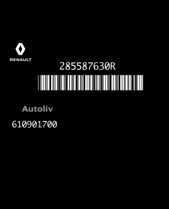AUTOLIV RC5 X91 610901700 RENAULT LAGUNA III 285587630R HW 610901100B AC EEPROM 95640