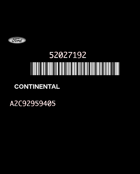 CONTINENTAL A2C92959405 FORD KA 52027192 EEPROM 95320