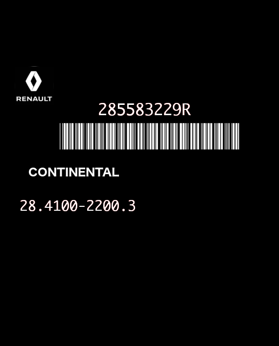 CONTINENTAL TEMIC 28.4100-2200.3 RENAULT SCENIC III 285583229R EEPROM 95640