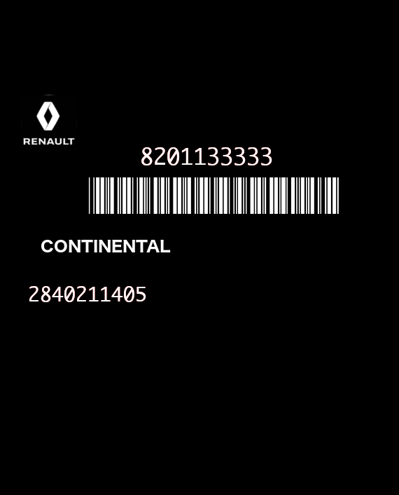 CONTINENTAL TEMIC 2840211405 RENAULT KANGOO II X61 8201133333 EEPROM 95160