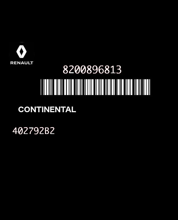 CONTINENTAL TEMIC 402792B2 RENAULT TWINGO II X44 8200896813 EEPROM 95160