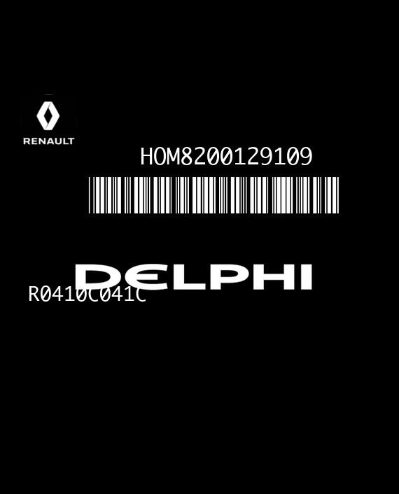 DELPHI TRW DDCR R0410C041C 80958D RENAULT KANGOO I 1.5 DCI 65HP HOM8200129109 8200250663 8200634430-0AB0