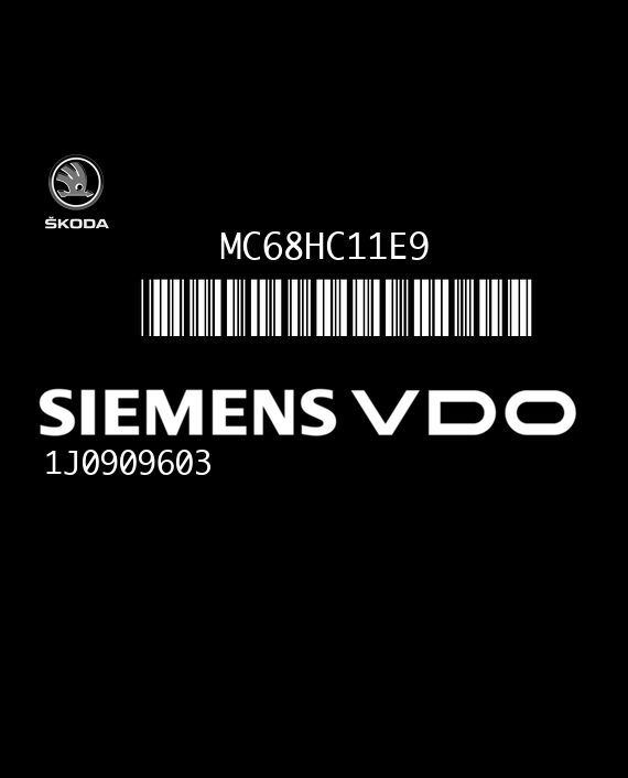 SIEMENS 5WK4163 SKODA OCTAVIA 1J0909603 VW3 INDEX 11 EEPROM MC68HC11E9