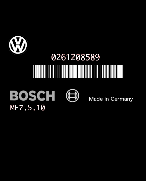 BOSCH ME7.5.10 0261208589 VOLKSWAGEN GOLF V 1.4i 75HP 036906032AG 1037369367-5612