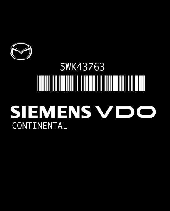 SIEMENS VDO CONTINENTAL 5WK43763 MAZDA GS1D-57K30 EEPROM 95640