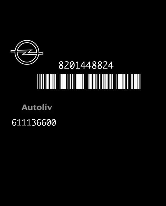 AUTOLIV RC5 P1P2 611136600 RENAULT MOVANO II 8201448824 HW 628184900A AA EEPROM 25S640