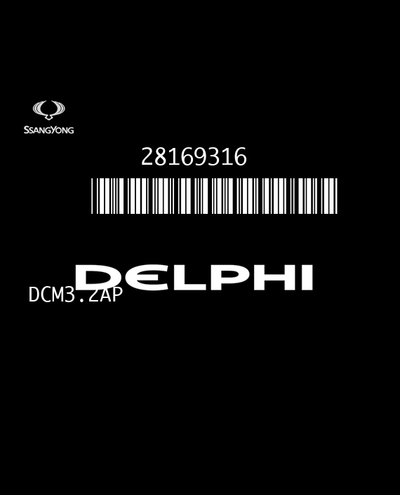 DELPHI DCM3.2AP 28169316 SSANGYONG REXTON I 2.7 XDI 186HP A6655401732