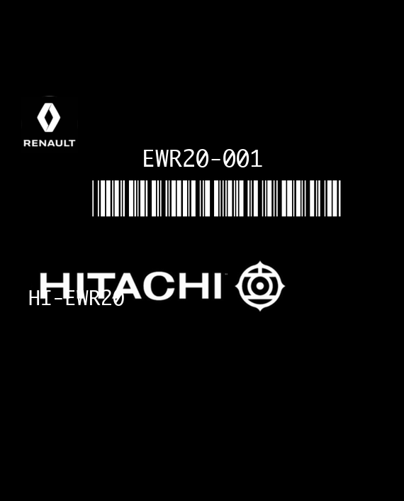 HITACHI HI-EWR20 EWR20-001 H3 2X02 RENAULT VELSATIS I 3.5i V6 24V 240HP 8200175016 8200252275 EEPROM 93C66