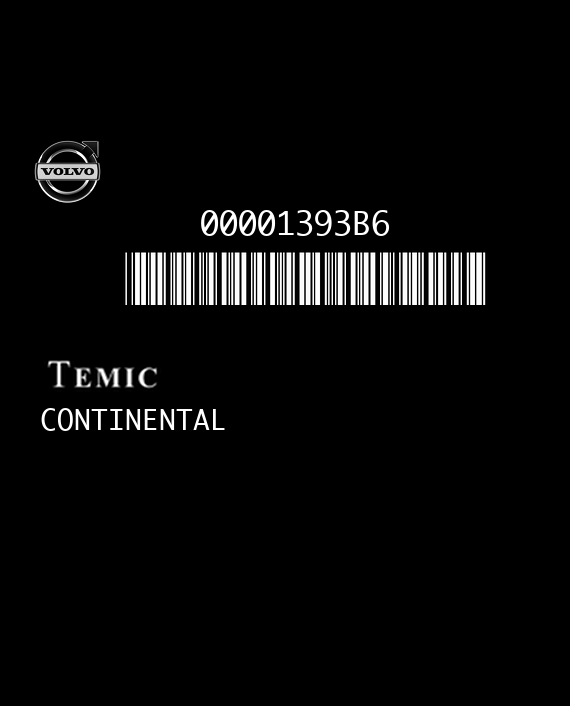 TEMIC CONTINENTAL 00001393B6 VOLVO S40 V50 30773401 EEPROM MC9S12DG128
