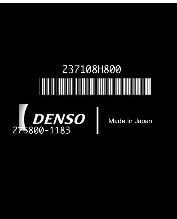 DENSO 275800-1183 NISSAN X-TRAIL I 2.2 DCI 114HP 237108H800 QQ 4U2A7QZ00R