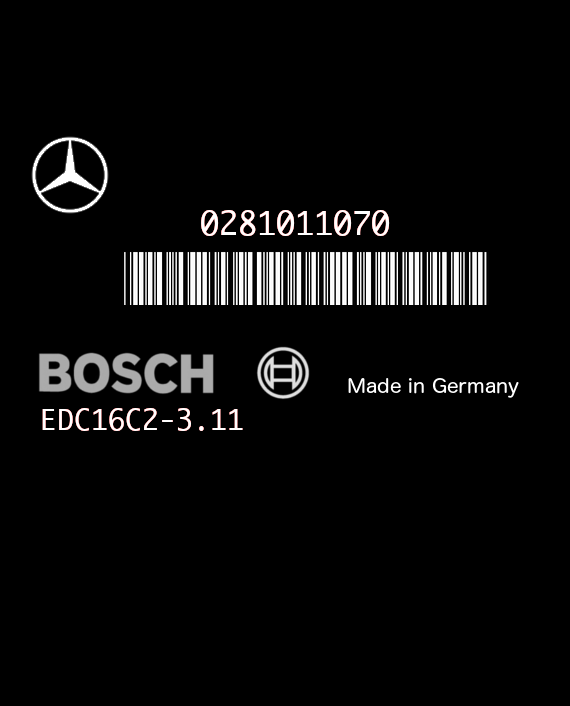 BOSCH EDC16C2-3.11 0281011070 MERCEDES W211 E220 III 2.2 CDI 150HP A6461531279 1037363868