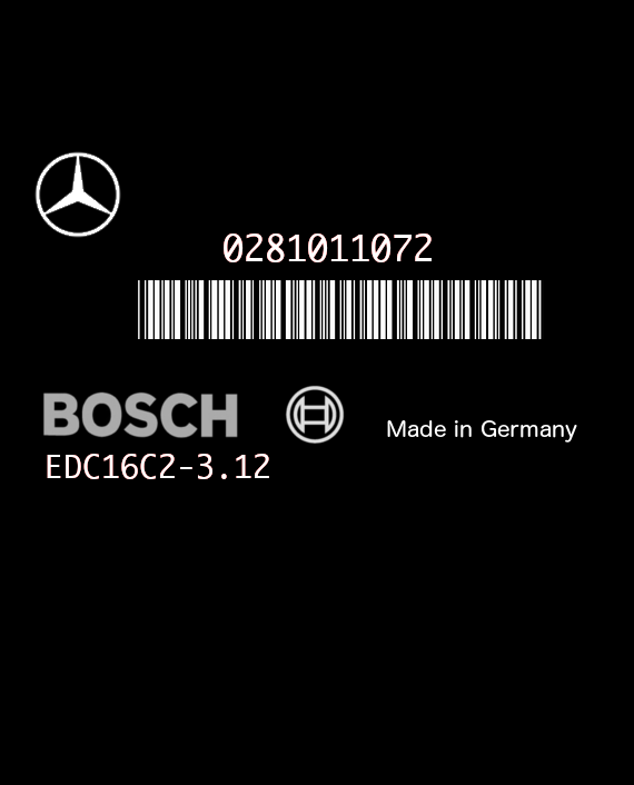 BOSCH EDC16C2-3.12 0281011072 MERCEDES W211 E270 III 2.7 CDI 177HP A6471530579 1037363870