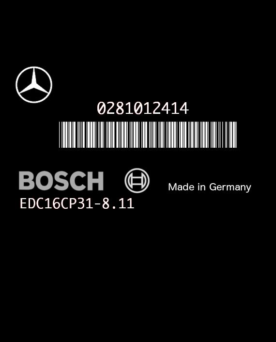 BOSCH EDC16CP31-8.11 0281012414 MERCEDES W164 ML320 II 3.0 CDI 224HP A6421505979 1037390892