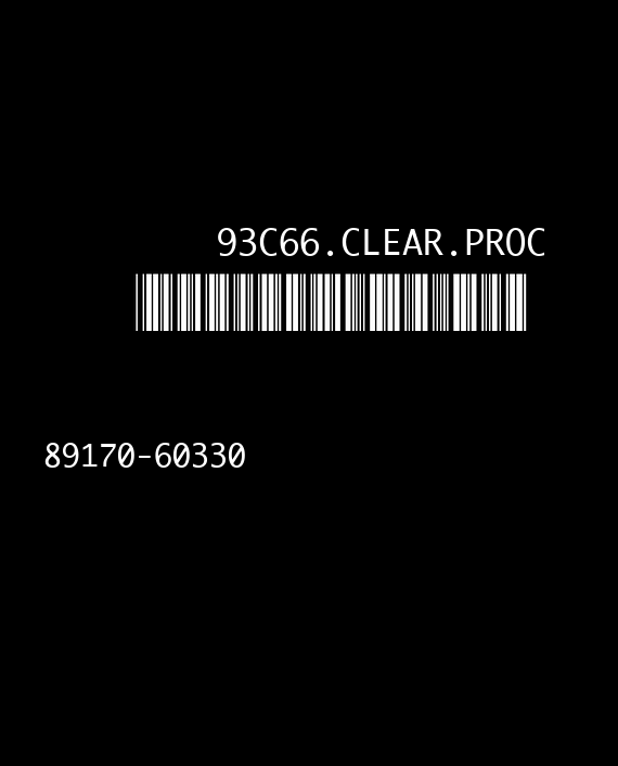 TOYOTA LAND CRUISER 89170-60330 JE EEPROM 93C66
