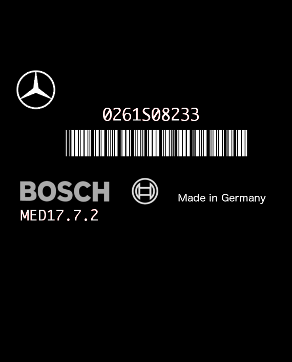 BOSCH MED17.7.2 0261S08233 MERCEDES W176 A200 III 1.6i T 156HP A2709000900 1037533516 - 2709033001