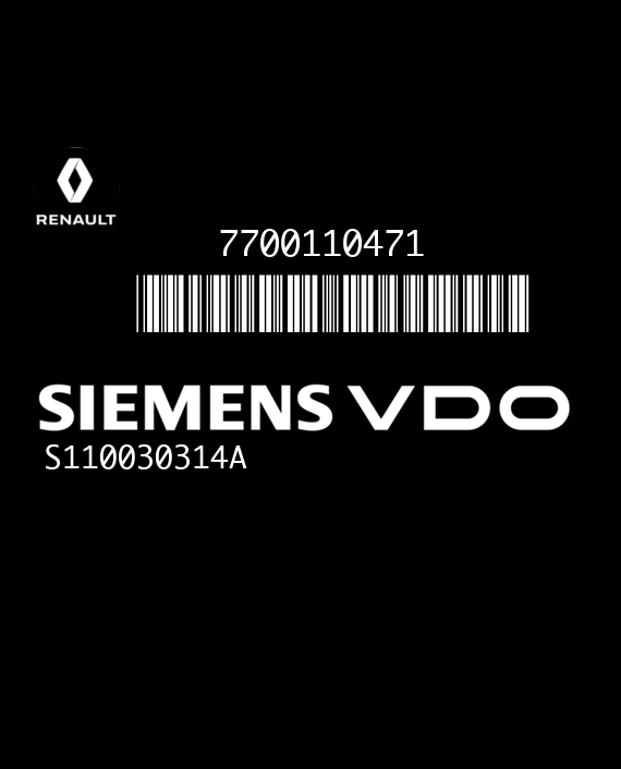 SIEMENS SIRIUS 32 S110030314A RENAULT CLIO II 1.4i 75HP 7700110471 8200019639 9300
