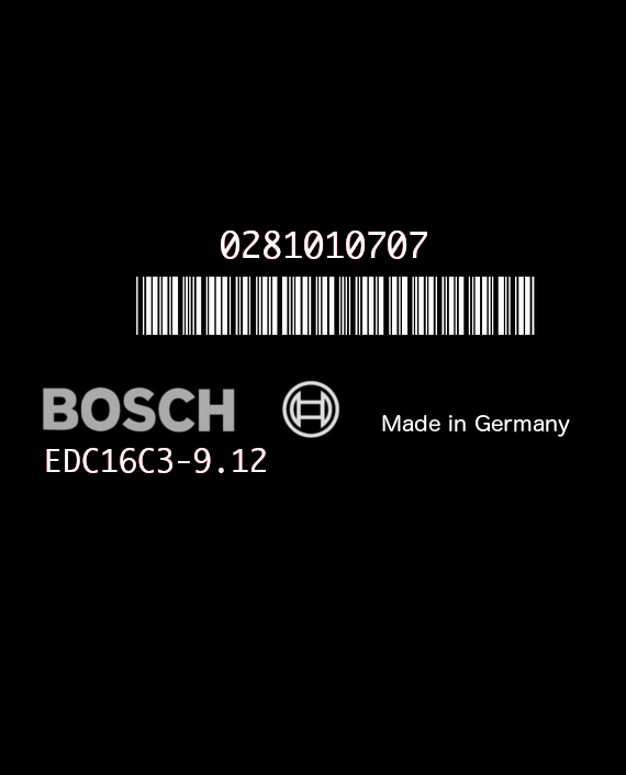 BOSCH EDC16C3-9.12 0281010707 PEUGEOT 206 1.4 HDI 68HP 9647158080 1037368866