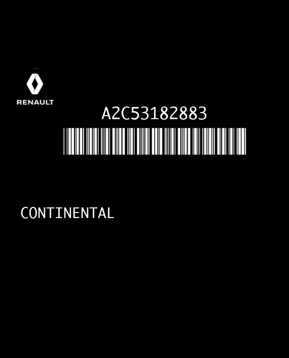 VDO CONTINENTAL A2C53182883 RENAULT LAGUNA III X91 248100006R SW 5.20