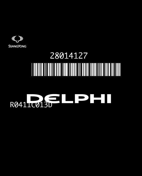 DELPHI DCM3.1 R0411C013D 28014127 SSANGYONG RODIUS I 2.7 XDI 165HP A6655404032 FBCF EEPROM 95160
