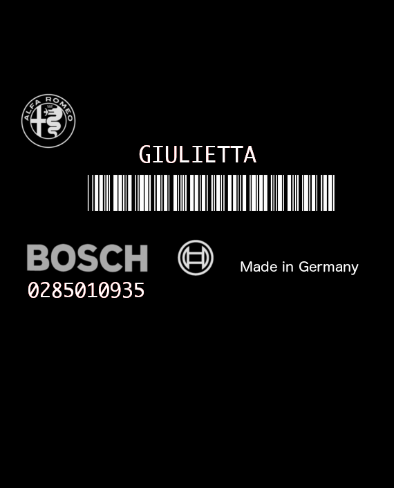 BOSCH 0285010935 ALFA ROMEO GIULIETTA 50520767