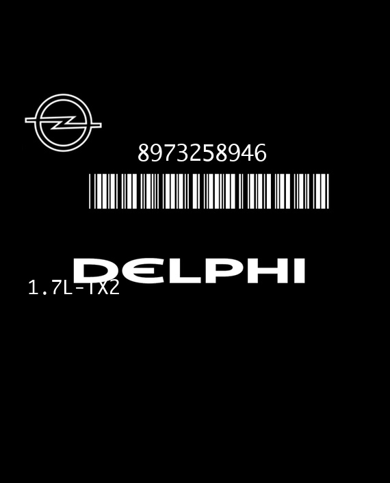 DELPHI DELCO 1.7L-TX2 8973258946 OPEL VAUXHALL MERIVA I A 1.7 CDTI 75HP 12227249 DYNW