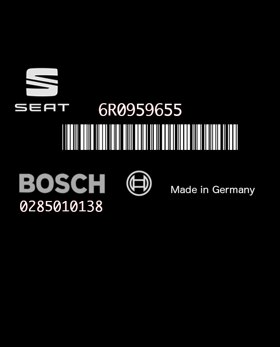 BOSCH 0285010138 SEAT IBIZA 6R0959655 HW H07 SW 0013 EEPROM 95320