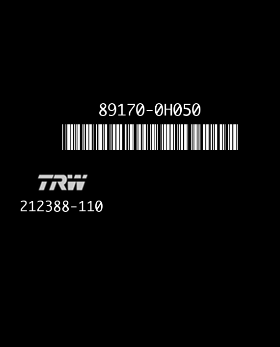 TRW 212388-110 TOYOTA AYGO CITROEN C1 PEUGEOT 108 89170-0H050 EEPROM 25040