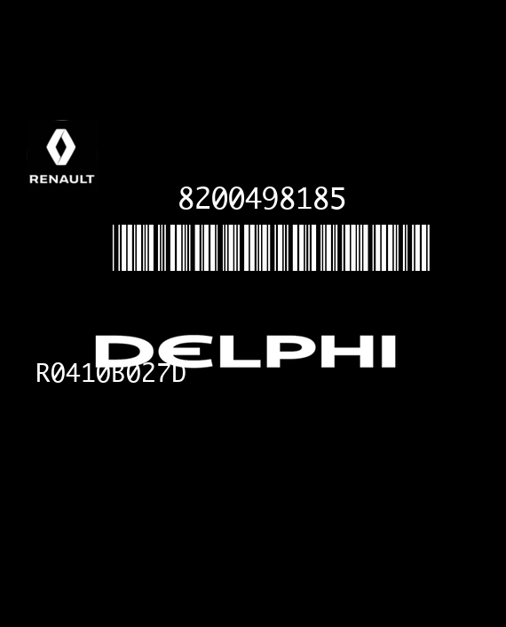 DELPHI TRW DDCR R0410B027D 81190B RENAULT KANGOO I 1.5 DCI 65HP 8200498185 8200469333 EEPROM 95080