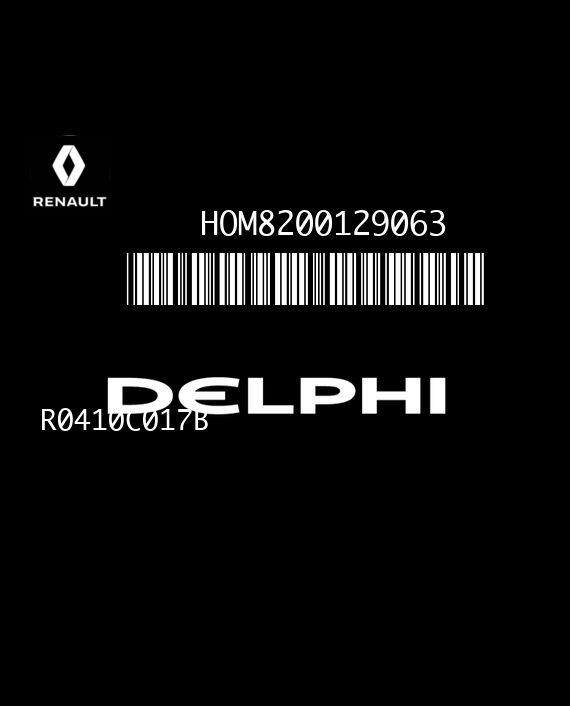 DELPHI TRW DDCR R0410C017B 80925B RENAULT CLIO II 1.5 DCI 65HP HOM8200129063 8200176975 EEPROM 95080