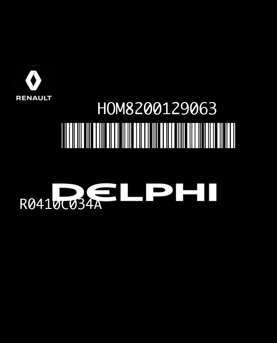 DELPHI TRW DDCR R0410C034A 80944C RENAULT CLIO II 1.5 DCI 65HP HOM8200129063 8200212351 EEPROM 95080