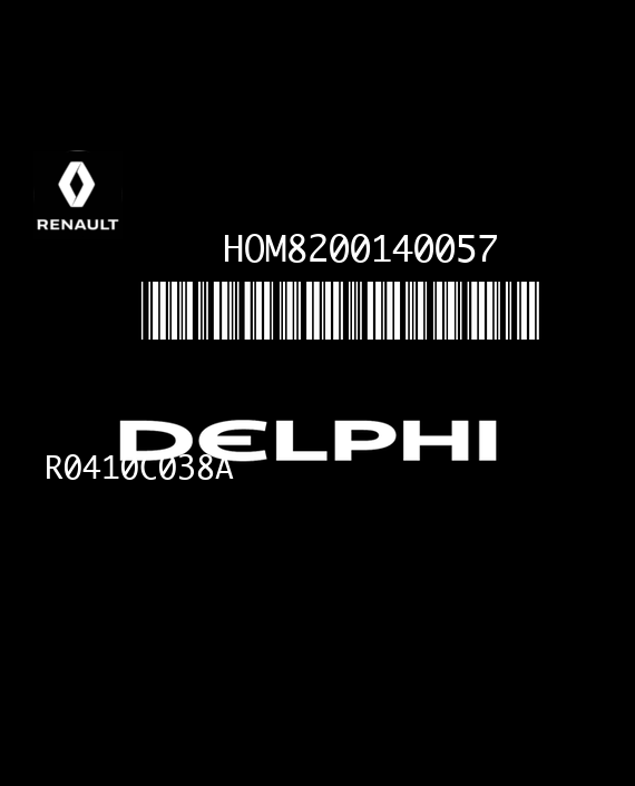 DELPHI TRW DDCR R0410C038A 80957A RENAULT KANGOO I 1.5 DCI 82HP HOM8200140057 8200253520 EEPROM 95080