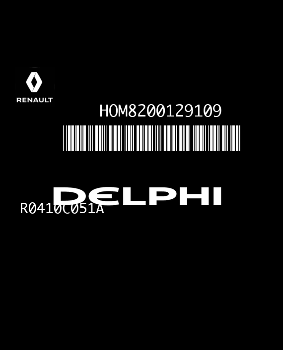 DELPHI TRW DDCR R0410C051A 80962A RENAULT KANGOO I 1.5 DCI 65HP HOM8200129109 8200244961 EEPROM 95080