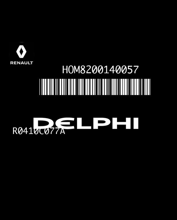 DELPHI TRW DDCR R0410C077A 80957C RENAULT KANGOO I 1.5 DCI 82HP HOM8200140057 8200259934 EEPROM 95080