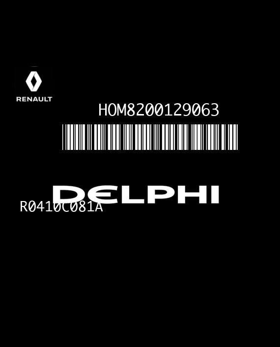 DELPHI TRW DDCR R0410C081A 80944J RENAULT CLIO II 1.5 DCI 65HP HOM8200129063 8200284277 EEPROM 95080