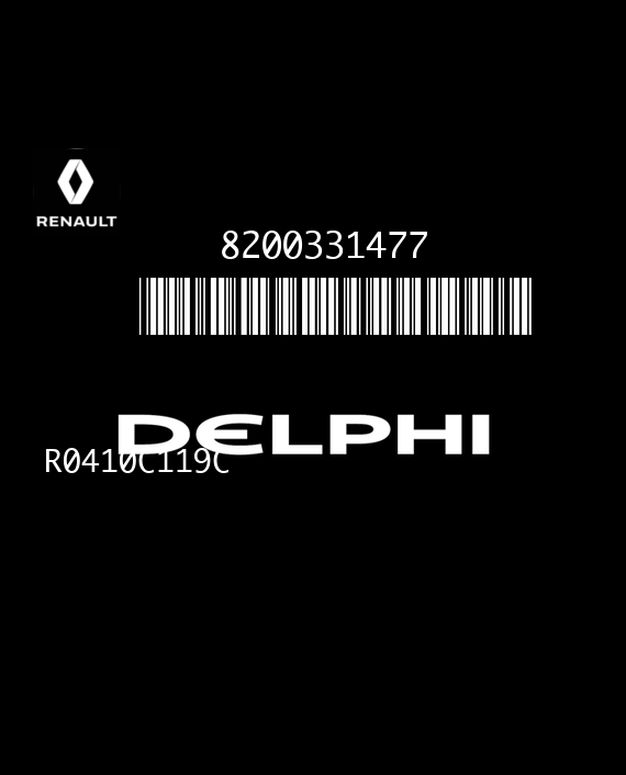 DELPHI TRW DDCR R0410C119C 81088C RENAULT KANGOO I 1.5 DCI 82HP 8200331477 8200374246 EEPROM 95080