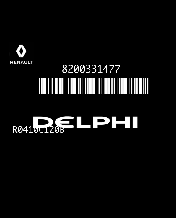DELPHI TRW DDCR R0410C120B 81090B RENAULT CLIO II 1.5 DCI 65HP 8200331477 8200374174 EEPROM 95080