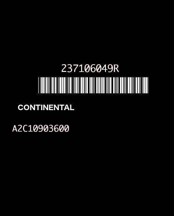 CONTINENTAL EMS3125 A2C10903600 RENAULT DACIA 237106049R 237108831R 