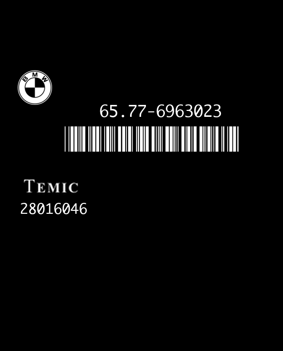 TEMIC SFZ-5 28016046 BMW E6x 65.77-6963023 EEPROM MC9S12DB128B