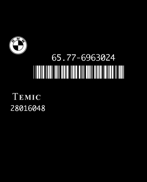 TEMIC SFZ-5 28016048 BMW E6x 65.77-6963024 EEPROM MC9S12DB128B