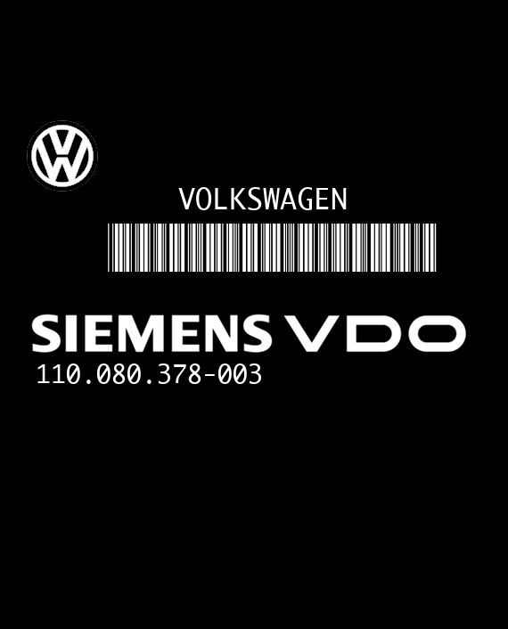 SIEMENS VDO 110.080.378-003 VOLKSWAGEN TOURAN I 1T0920864A SW1212