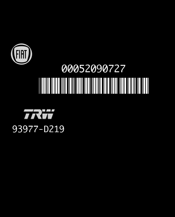 TRW 93977-D219 FIAT TIPO II 00052090727 52090727