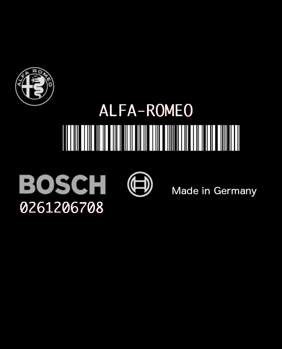 BOSCH ME7.3.1 0261206708 ALFA-ROMEO 147 I 2.0i TS 110KW 150HP L4 16V 32310 735018190 00735018190 1277356576