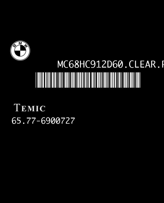 TEMIC 6110 BMW 65.77-6900727 MRSZ3-A EEPROM MC68HC912D60