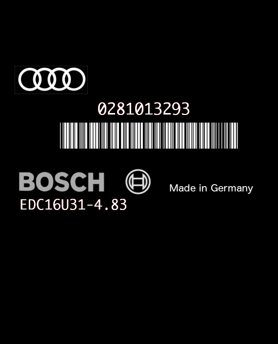 BOSCH EDC16U31-4.83 0281013293 AUDI A4 II 2.0 TDI 103KW 140HP L4 8V BPW 03G906016KN 1037386350 - 9748