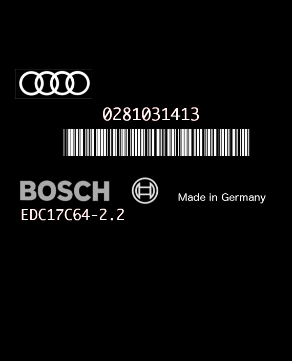 BOSCH EDC17C64-2.2 0281031413 AUDI A6 IV (4G) 2.0 TDI 140KW 190HP L4 16V CNHA 04L907309 04L906021FQ 10SW000865 - 1649